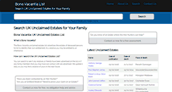 Desktop Screenshot of bona-vacantia.com